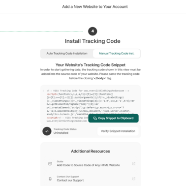 Now Add Your Tracking Snippet