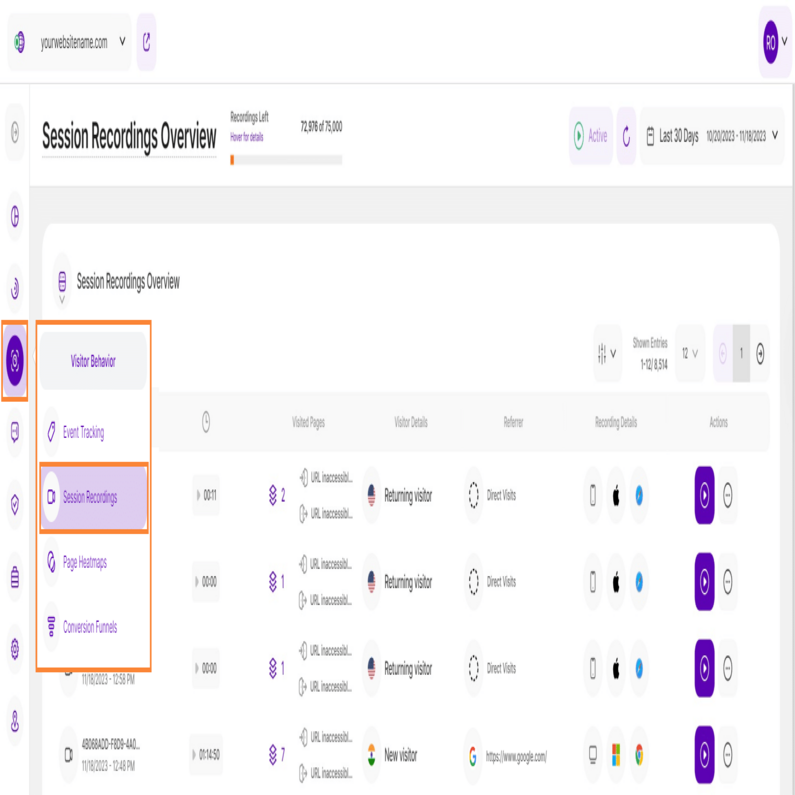 Explore the World of Visitor Behavior with Session Recordings